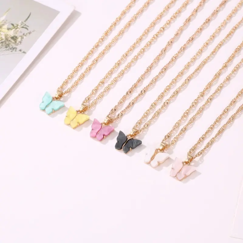 Product image KAHASIL - Kalung Titanium Wanita Anti Karat Luntur Fashion Gaya Korea Buterfly KH021 all variant HITAM